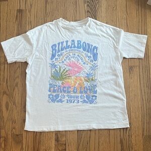 Billabong White Peace & Love Tour T-Shirt